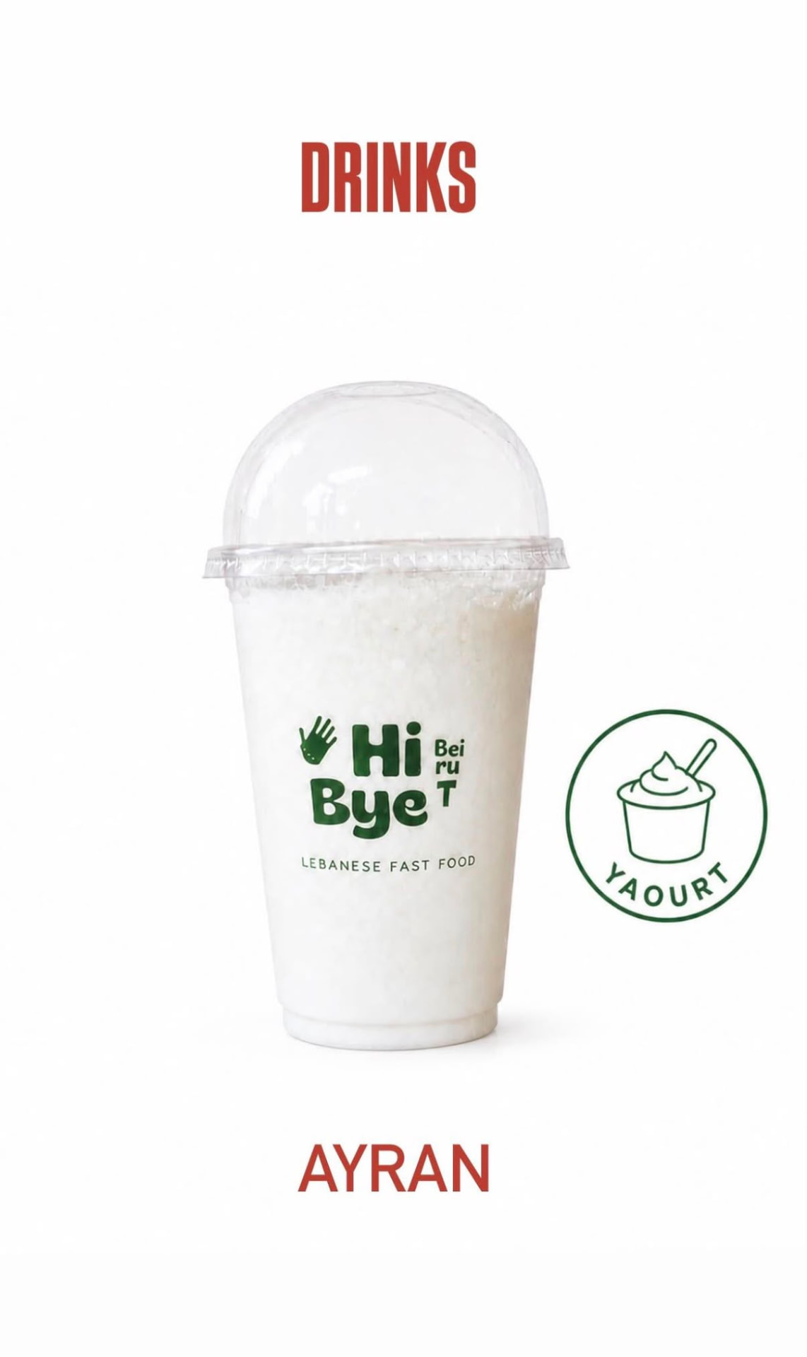Gobelet d'ayran, boisson lactée libanaise